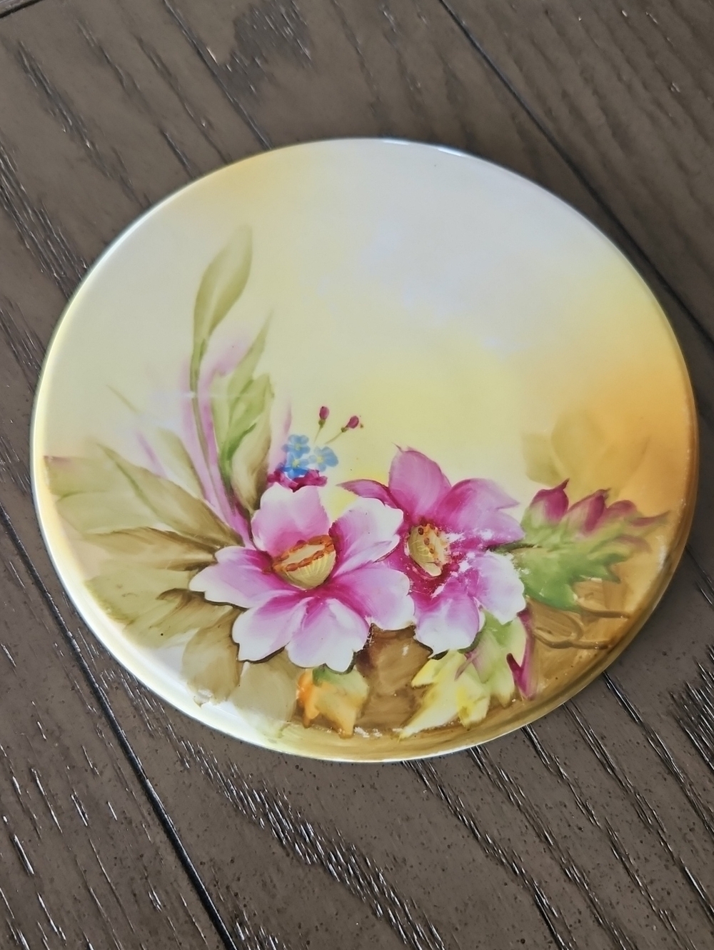 Noritake Pink Floral Hand-Painted Porcelain Trivet